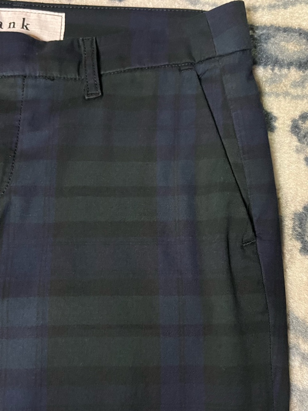 Frank & Eileen Wicklow Plaid Chinos - Navy & Green - Picture 6 of 9